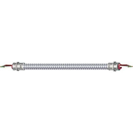 Southwire Metal Clad Building Cable, MC, 14 AWG, 3C with Ground C, Silver, Steel, Solid, 600V AC, 6 ft 55082415