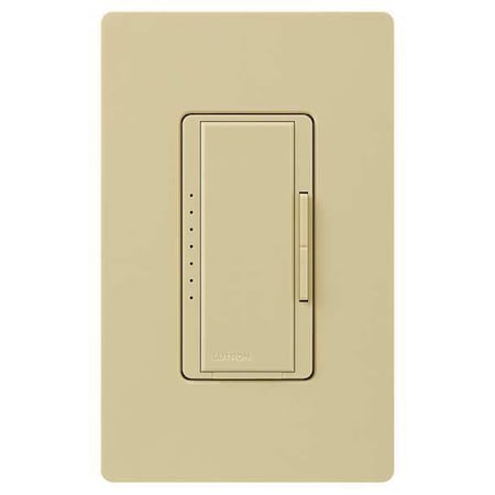 Lutron Lighting Dimmer, Incand, Rocker, Ivory, 120V MACL-153M-IV