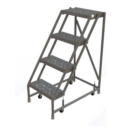 Tri-Arc 40 in H Steel Rolling Ladder, 4 Steps, 450 lb Load Capacity KDSR004166