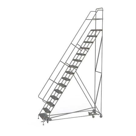Tri-Arc 186 in H Steel All Direction Ladder, 15 Steps, 450 lb Load Capacity KDAD115246
