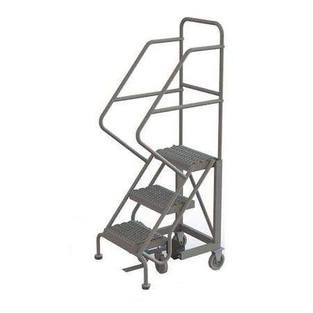 Tri-Arc 66 in H Steel Rolling Ladder, 3 Steps, 450 lb Load Capacity KDEC103162