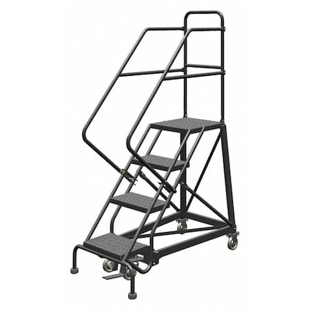 Tri-Arc 76 in H Steel Rolling Ladder, 4 Steps, 450 lb Load Capacity KDEC104246