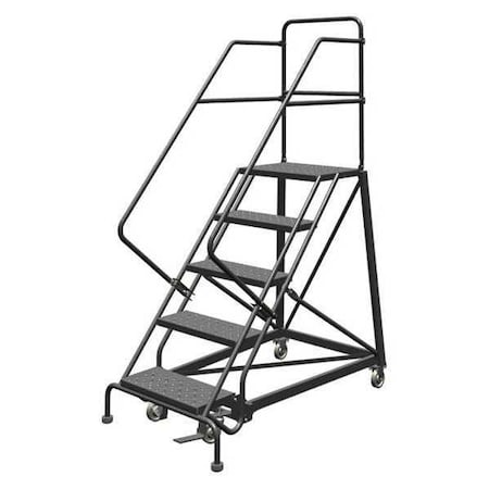 Tri-Arc 86 in H Steel Rolling Ladder, 5 Steps, 450 lb Load Capacity KDEC105246