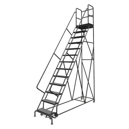 Louisville 166" H Steel Rolling Ladder, 13 Steps, 450 lb. Load Capacity GSW2413-W01