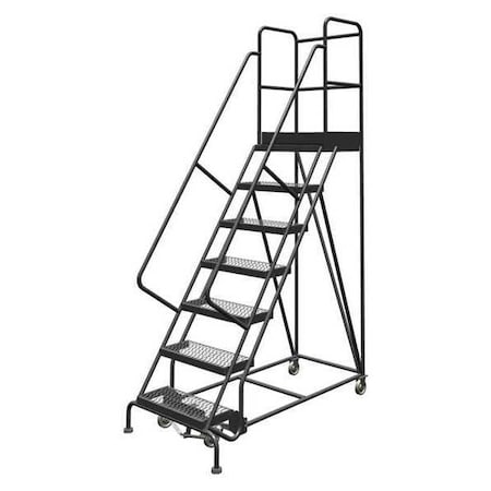 Tri-Arc 106 in H Steel Rolling Ladder, 7 Steps, 450 lb Load Capacity KDSR107242-D3