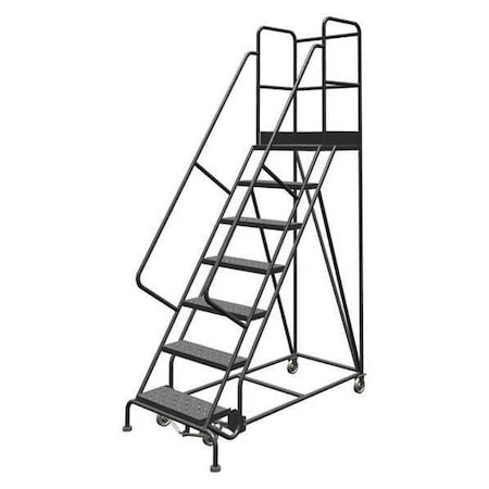 Tri-Arc 106 in H Steel Rolling Ladder, 7 Steps, 450 lb Load Capacity KDSR107246-D3