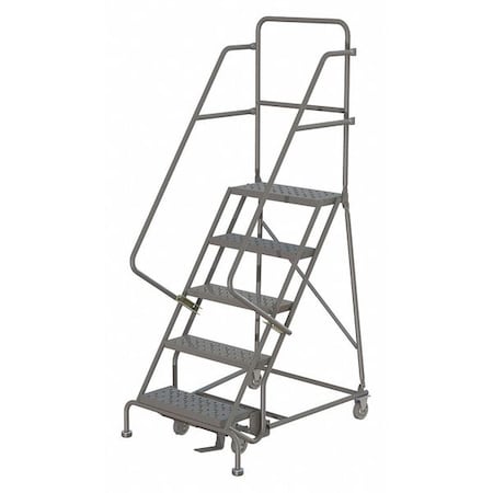 Tri-Arc 86 in H Steel Rolling Ladder, 5 Steps, 450 lb Load Capacity KDSR105166