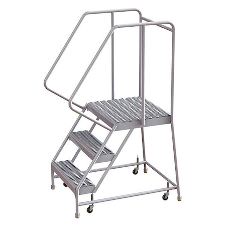Tri-Arc 62 in H Aluminum Rolling Ladder, 3 Steps, 350 lb Load Capacity WLAR103245-D4