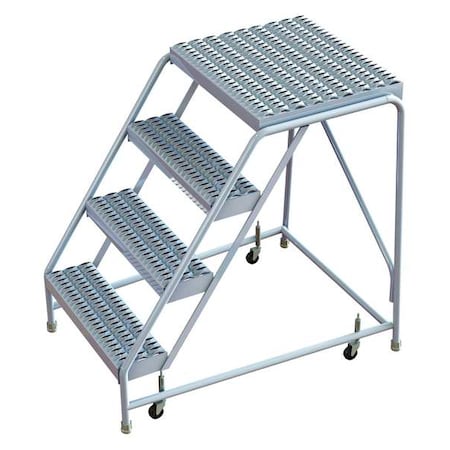 TRI-ARC 40 in H Aluminum Rolling Ladder, 4 Steps, 350 lb Load Capacity WLAR004245-D4