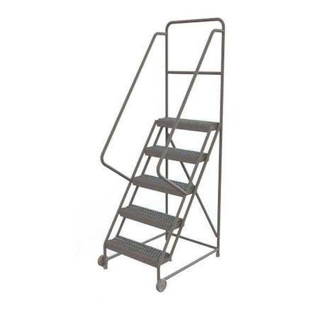 Tri-Arc 86 in H Steel Tilt and Roll Ladder, 5 Steps, 450 lb Load Capacity KDTF105242
