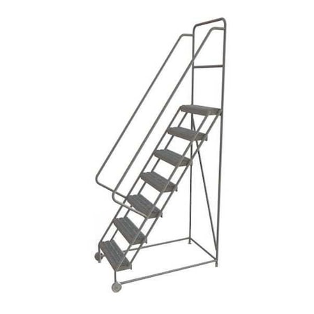 Tri-Arc 106 in H Steel Tilt and Roll Ladder, 7 Steps, 450 lb Load Capacity KDTF107242