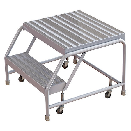 Tri-Arc 20 in H Aluminum Rolling Step, 2 Steps, 350 lb Load Capacity WLAR002164-D4