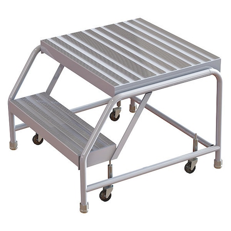 Tri-Arc 20 in H Aluminum Rolling Step, 2 Steps, 350 lb Load Capacity WLAR002244-D4