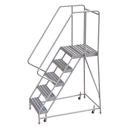 Tri-Arc 82 in H Aluminum Rolling Ladder, 5 Steps, 350 lb Load Capacity WLAR105244-D4