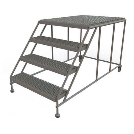 Tri-Arc Mobile Work Platform, 4 Step, Steel, 40" WLWP043648