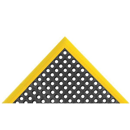 Notrax Antifatigue Mat, 64 in L x 40 in W, 7/8 in Thickness, Rubber, Mini-Diamond Studded Top, Black 549S4064YB