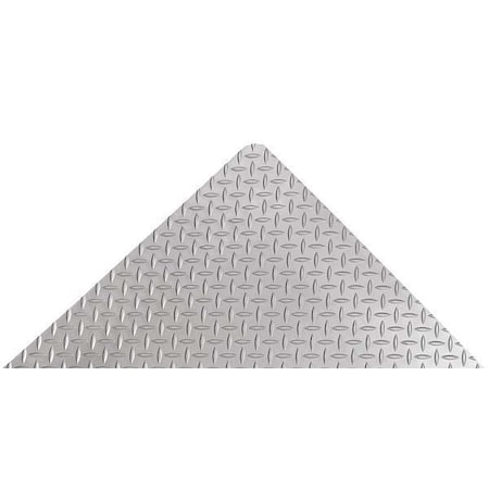 Notrax Antifatigue Mat, 5 ft. L x 3 ft. W, 1" Thickness, Vinyl, Diamond Plate, Gray 979S0035GY
