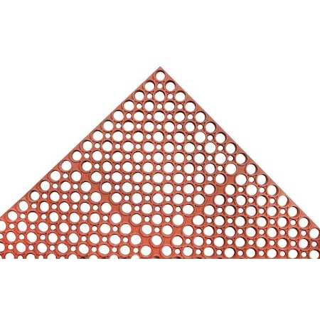 Notrax Interlocking Drainage Mat, 7/8 in Thickness, Nitrile Rubber, Red T13S0035RD
