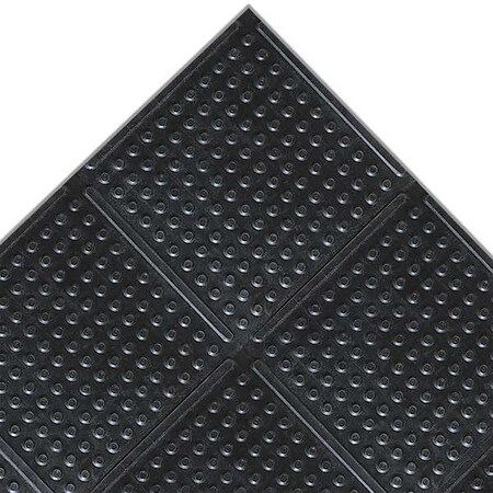 Notrax Antifatigue Mat, 60 ft. L x 3 ft. W, 1/4" Thickness, Rubber, Black 765R0360BL