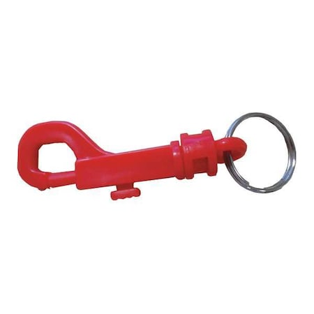 Zoro Select Plastic Key Clip, Red, Plastic, Not Load Rated 25PA13