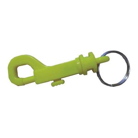 Zoro Select Plastic Key Clip, Yellow, Plastic, Not Load Rated 25PA17