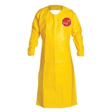 DUPONT Tychem 2000 Sleeved Apron, 52in, PK12 QC278BYL00001200