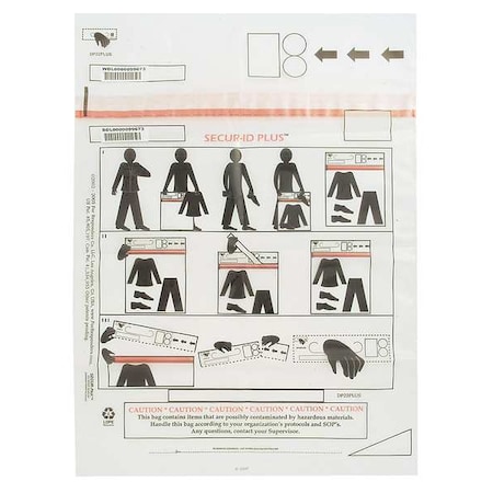 Secur-Id Decon Property Bag, 22 x 24 In, PK250 DP22PLUS