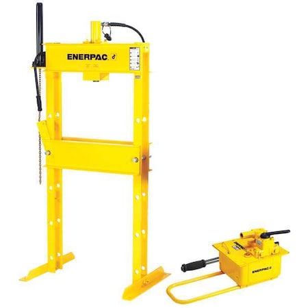 Enerpac IPH10080, 100 Ton, H-Frame Hydraulic Press with RR1006 Double-Acting Cylinder and P464 Hand Pump IPH10080