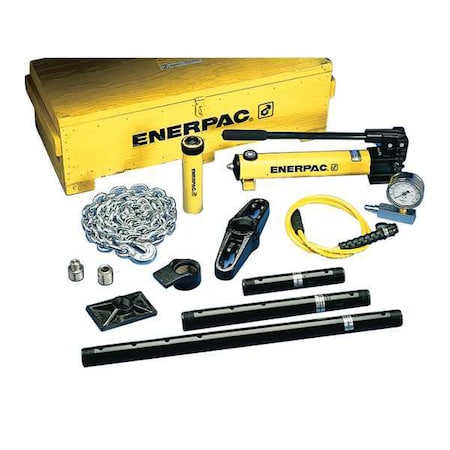 Enerpac MSFP5, 2.5 Ton, Hydraulic Cylinder and Hand Pump Set with 24 Cylinder Attachments MSFP5