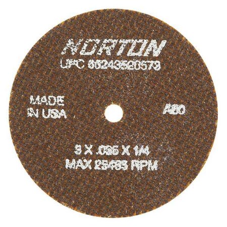 Norton Abrasives CutOff Whl, Toolroom, 3"x.035"x1/4" 66243528573