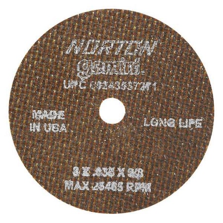 Norton Abrasives CutOff Whl, Gemini LongLife, 3"x.035"x3/8" 66243537271