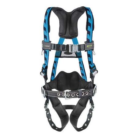 Miller AirCore(TM) Full Body Harness, 2XL/3XL, 400 lb., Quick-Connect Chest/ Tongue Leg Straps AC-TB-BDP2/3XLBL