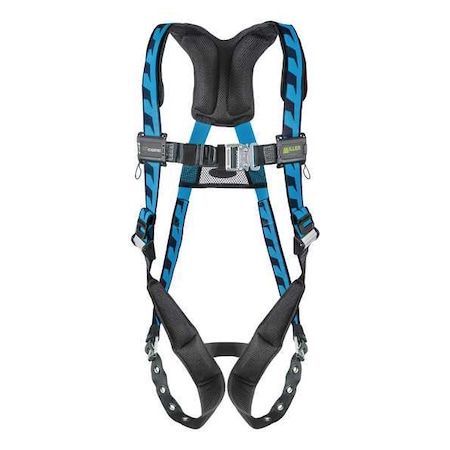 Miller AirCore(TM) Full Body Harness, L/XL, 400 lb., Quick-Connect Chest/ Tongue Leg Straps AC-TB/UBL