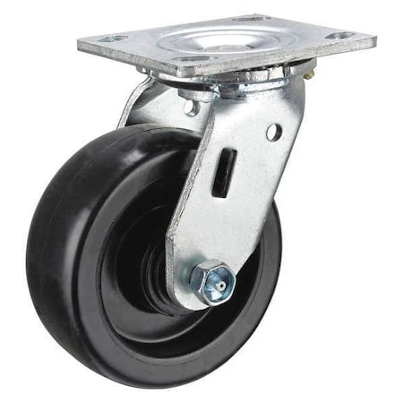 Zoro Select Swivel Plate Caster, 550 lb., Zinc Plated P21S-PB050R-14