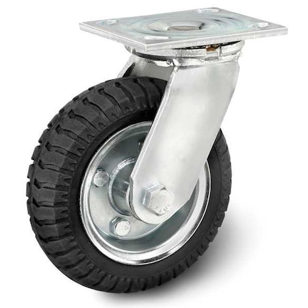 Colson 10" X 3-1/2" Non-Marking Rubber Monoprene Swivel Caster, No Brake, Loads Up To 440 lb 16SZ10628S