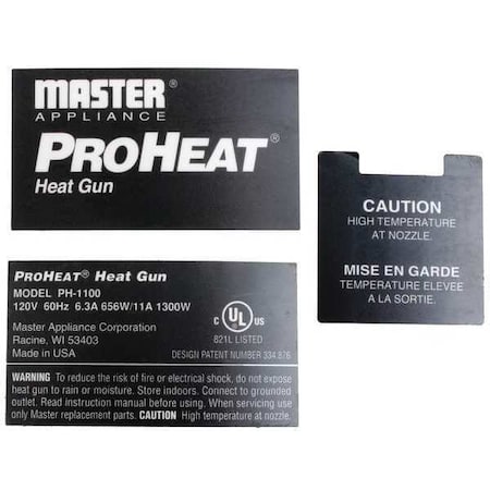 Master Appliance Housing Label 120V 35019