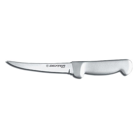 DEXTER RUSSELL Boning Knife, Curved, Commercial Use, Polypropylene, 10" L 31619