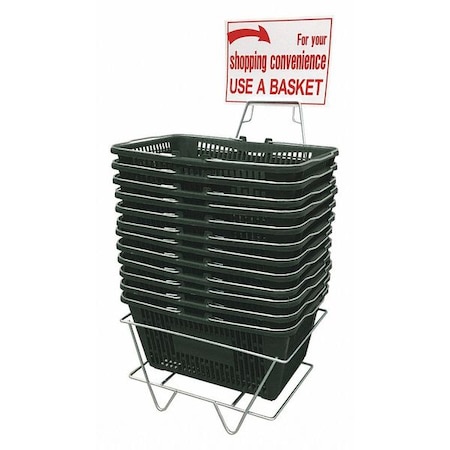 R.W. Rogers Co Hand Basket Set, Regular, Green, Plastic H2112003