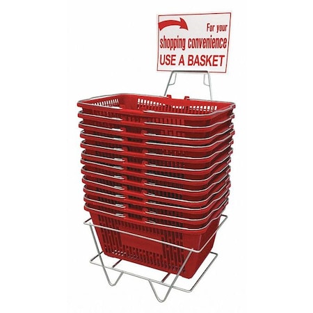 R.W. Rogers Co Hand Basket Set, Regular, Red, Plastic H2112001