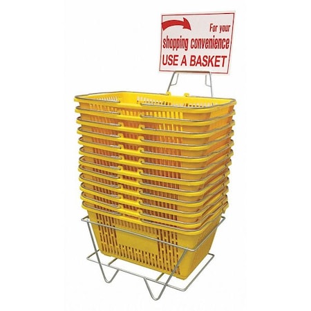 R.W. Rogers Co Hand Basket Set, Regular, Yellow, Plastic H2112004
