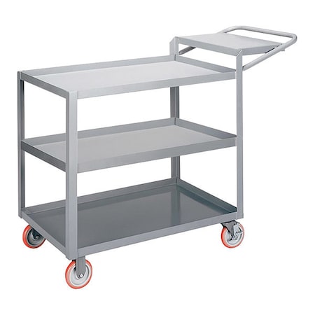 Little Giant Order Picking Cart, Steel, 1,200 lb Load Capacity, 3 Shelves, 52 in L, 24 in W, 40 in H 3LGL2436WSBRK