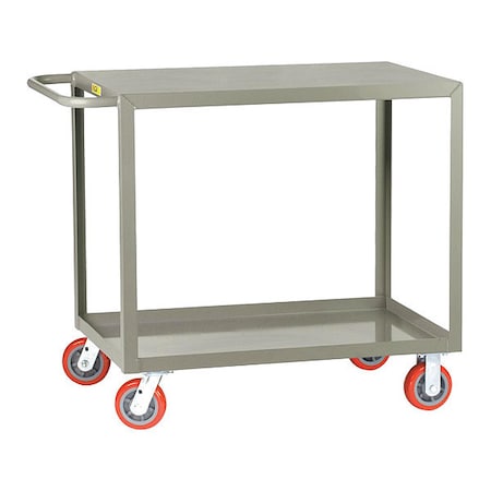 Little Giant Welded Utility Cart, Steel, 2,000 lb Load Capacity, 2 Shelves, 41 1/2 in L, 24 in W, 36 1/2 in H LG24366PY