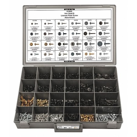 Disco Hex Head License Screw Assort, 585 pcs. 8686