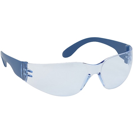 Pip Zenon Z12(TM), Safety Glasses, Anti-Fog & Anti-Scratch, Blue Lens, Blue Frame, Frameless, 1 PR 250-01-D553