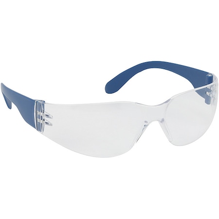 Pip Zenon Z12(TM), Safety Glasses, Anti-Fog & Anti-Scratch, Clear Lens, Blue Frame, Frameless, 1 PR 250-01-D520