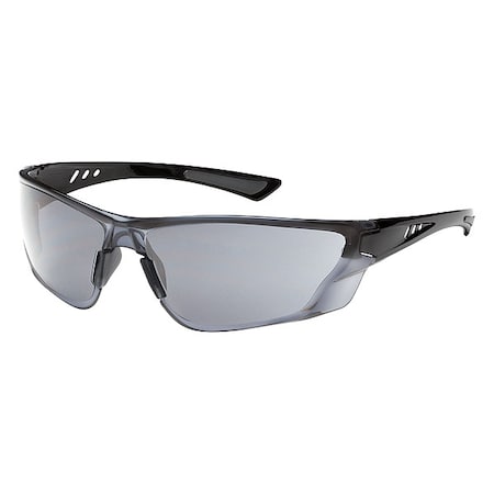 Pip Recon, Safety Glasses, Anti-Fog & Anti-Scratch, Gray Lens, Black Frame, Half-Frame, 1 PR 250-32-0551