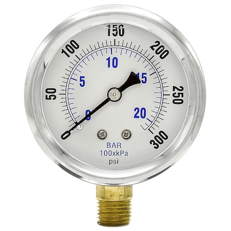 Wgtc Differential Pressure Gauge, 0 to 300 psi 251L4PGW