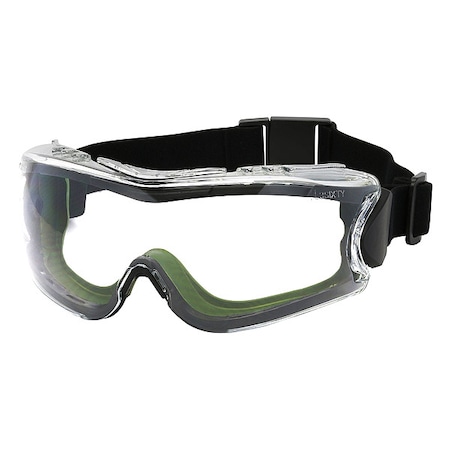Pip Safety Goggles, Clear Lens, FogLess 3Sixty Coating, Indirect Vent, Green Frame, Mission Series 251-63-0520