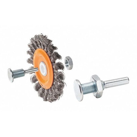 Walter Surface Technologies Mtd Wheel Brush Knot-twist 4"x3/8" 13C404