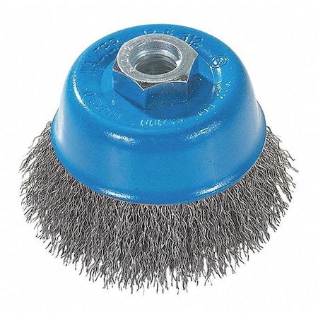 Walter Surface Technologies Cup Brush Crimped 3"d X 5/8"-11" 13D314